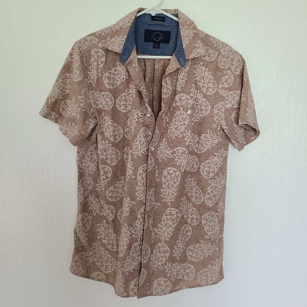 Even tide pineapple Hawaiian shirt small
